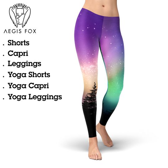 Discover Aurora Galaxy Leggings, Gift for Women