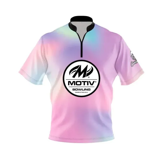Discover Custom Name Motiv Cotton Candy Skies Quick Ship CoolWick Sash Zip Bowling Jersey