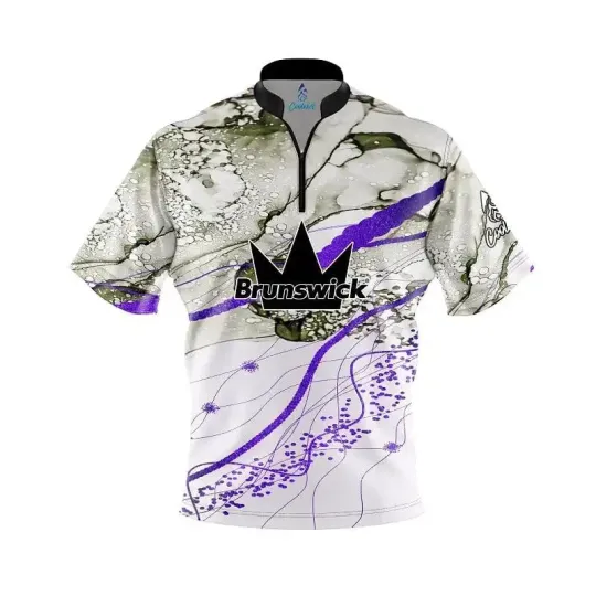 Discover Brunswick Purple Granite Fast Track CoolWick Bowling Jersey