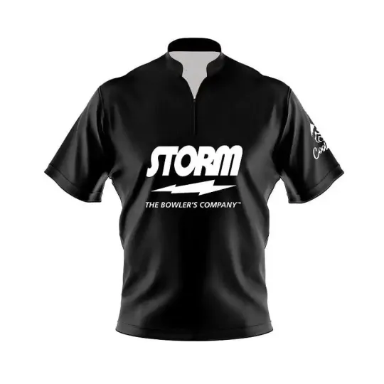 Discover Storm Black Fast Track CoolWick Bowling Jersey