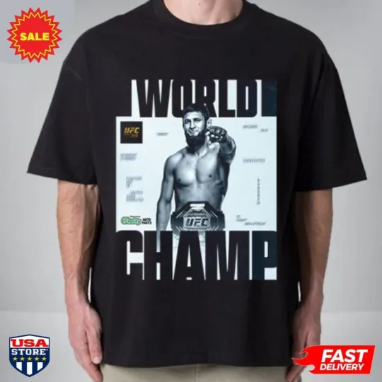 Discover UFC 319 Khamzat Chimaev The Lone Wolf Champion World Middleweight 2025 T-Shirt