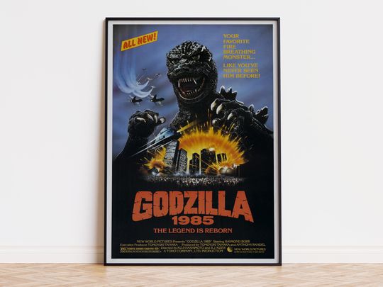 Discover god zilla 1985 - Movie Poster | Digital Download | High Quality Ready To Print