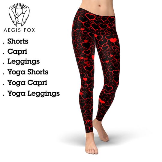 Discover Hearts Leggings, Valentine's Leggings, Valentine's Day Gift for Her