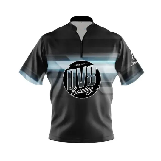 Discover DV8 Teal Halo Quick Ship CoolWick Sash Zip Bowling Jersey