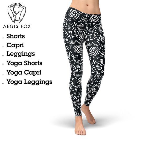 Discover Abstract Tribal Leggings, Gift for Women