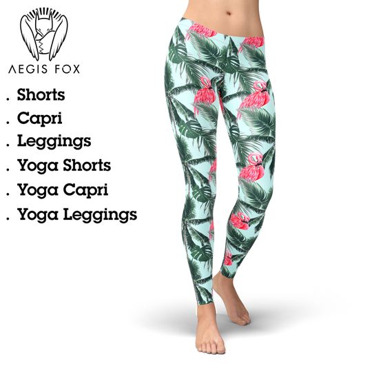 Discover Flamingo Tropical Leggings, Gift for Women