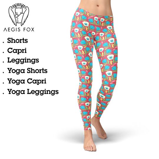 Discover Floral Yoga Leggings, Gift for Women