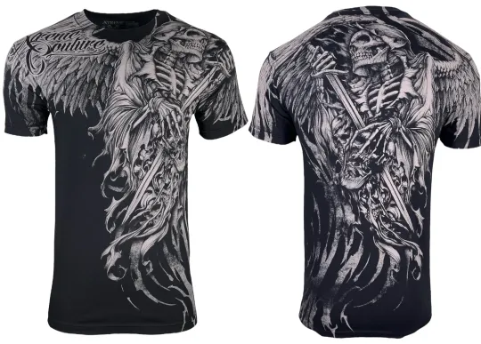 Discover Xtreme Couture by Affliction Men's 3D T-Shirt Wielding Death