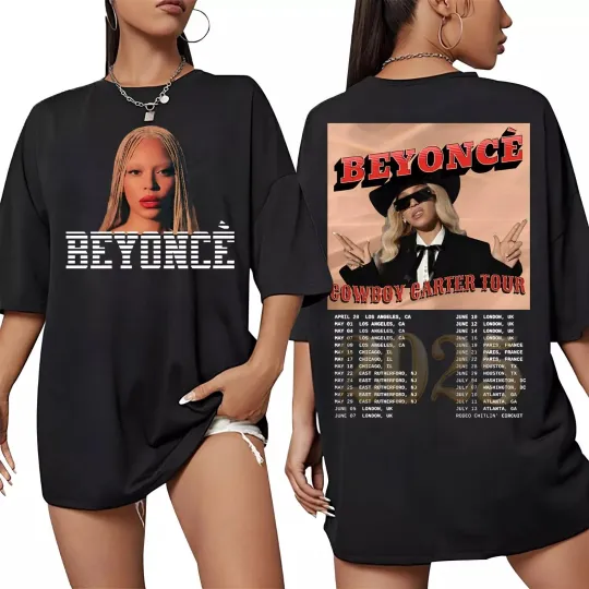 Discover Beyonce Cowboy Carter Tour 2025 Unisex T Shirt, Act ii Renaissance Shirt,Fan Tee