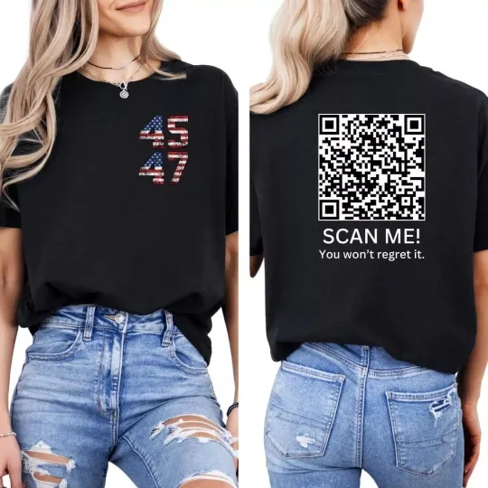 Discover Trump YMCA QR Code Dance T-Shirt, auto play WITH Sound, Funny Trump