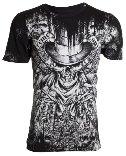 Discover Xtreme Couture Affliction Men's Skull Tattoo Biker T-Shirt