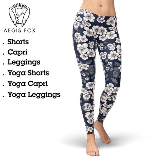 Discover Floral Print High Waist Leggings: Spring Party Yoga Pants