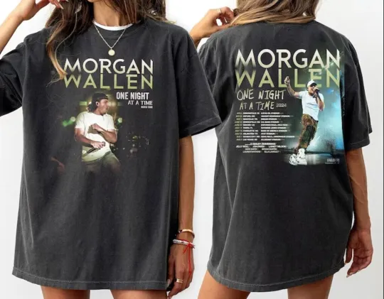 Discover Wallen Western One Night at a Time World Tour 2024 T-Shirt