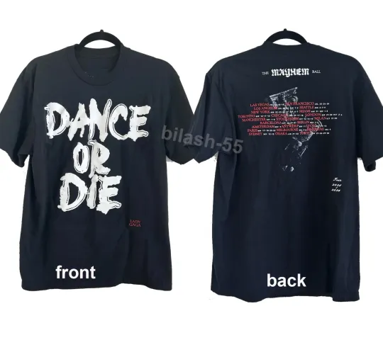 Discover Ld ga The Mayhem Ball Tour 2025 2026 Exclusive Dance Or Die reprint T-Shirt