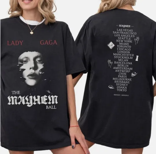 Discover Ld ga 2025 Mayhem Tour Shirt, Ld ga The Mayhem Ball Tour Fans Shirt