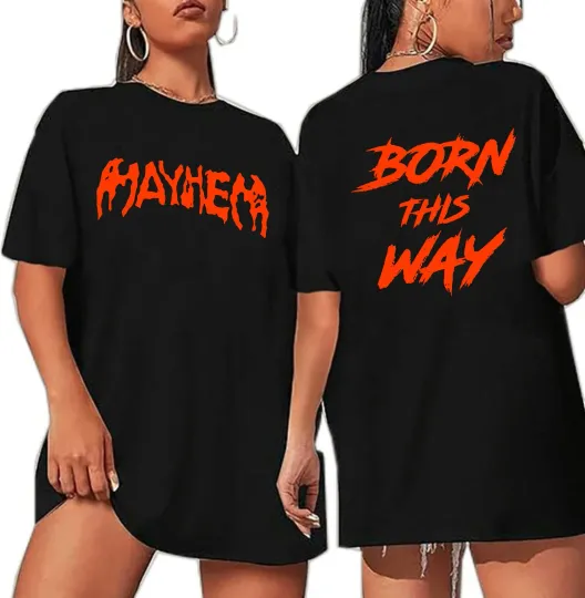 Discover Lady Singer Gaga The Mayhem Ball T-Shirt 2025 World Tour Concert UK Dates Unisex