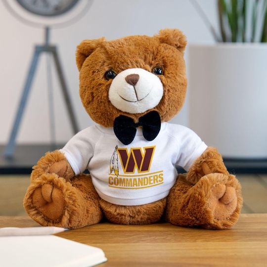 Discover Washington Commanders Feather Logo, Heritage Logo Teddy Bear with T-Shirt