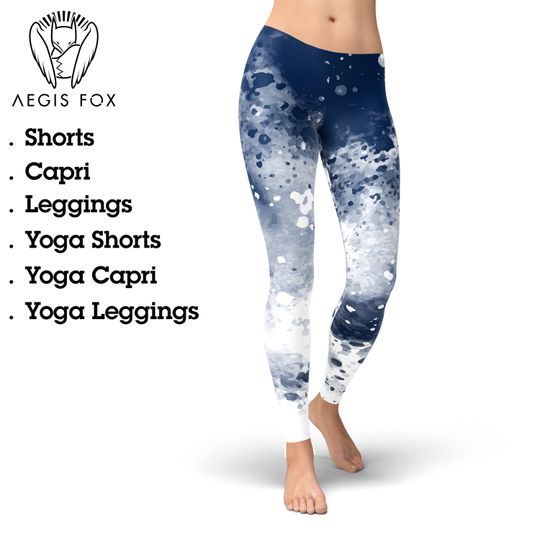 Discover Abstract Watercolor Yoga Leggings: High Waist Workout Pants