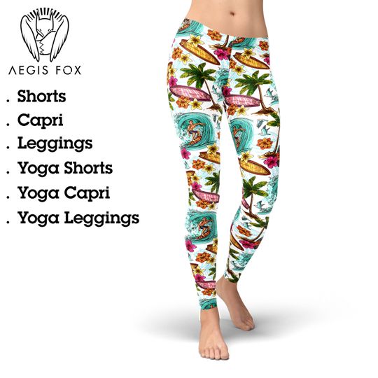 Discover Printed Surfing Leggings: High Waist Yoga Pants