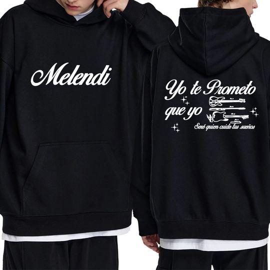Discover Hot Rapper Melendi Album Tour 2025 Double Sided printed streetwear New Men women vintage hip hop Hoodie Unisex Fleece pullovers