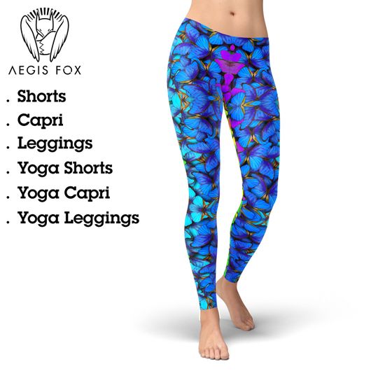 Discover Butterfly Print Yoga Leggings: Women's Workout Pants