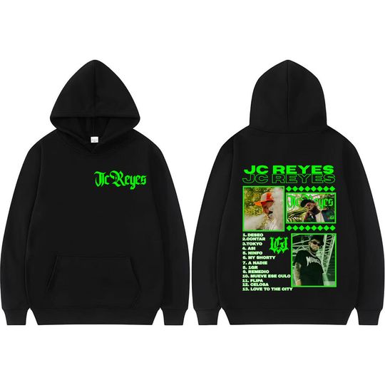 Discover Rapper Jc Reyes Album Tour 2025 Double Sided Print Hoodies Men's Fashion Vintage Hip Hop Hoodie Long Sleeve Oversized Sweatshirt