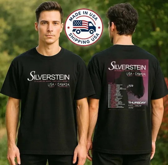 Discover Silverstein 25 Years of Noise Tour T-Shirt USA & Canada 2025
