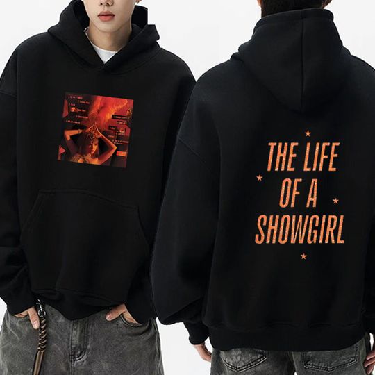 Discover The Life of A Showgirl Tour 2025 Graphic Double Sided Printed Hoodie Men Women Vintage Fashion Hip Hop Fleece pullover Unisex