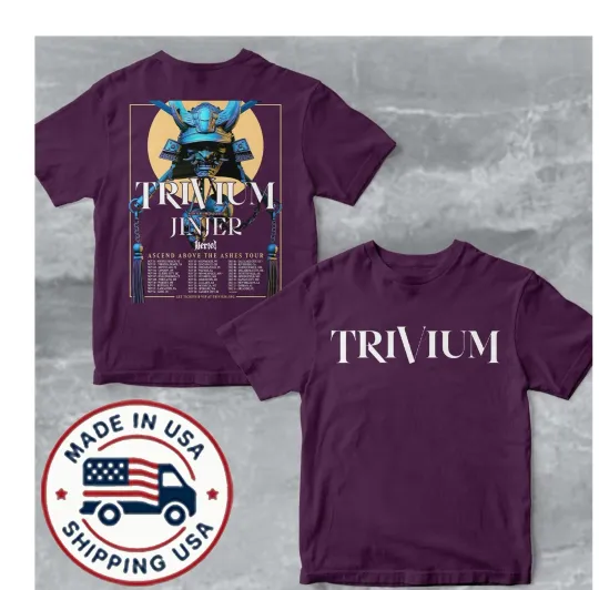 Discover Trivium Ascend Above The Ashes Tour 2025 North America Double Sided T-Shirt