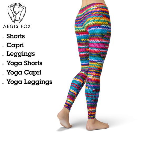 Discover Knitted Pattern Yoga Leggings: High Waist Workout Pants