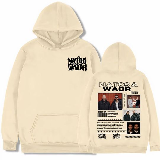 Discover Rapper Natos Waor Music Album 2025 Tour Double Sided Printed Sweatshirt Men's Women's Fashion Vintage Oversized Pullovers Hoodie