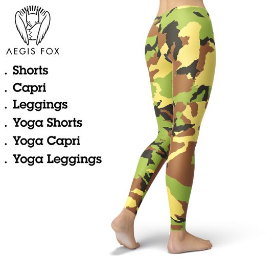 Discover Green Camo Leggings: Military Yoga Workout Pants