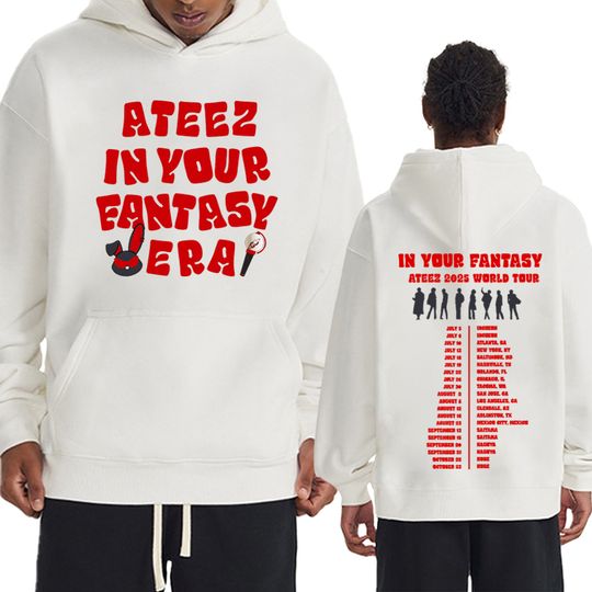 Korea Ateez 2025 World Tour Double Sided printed Hoodies