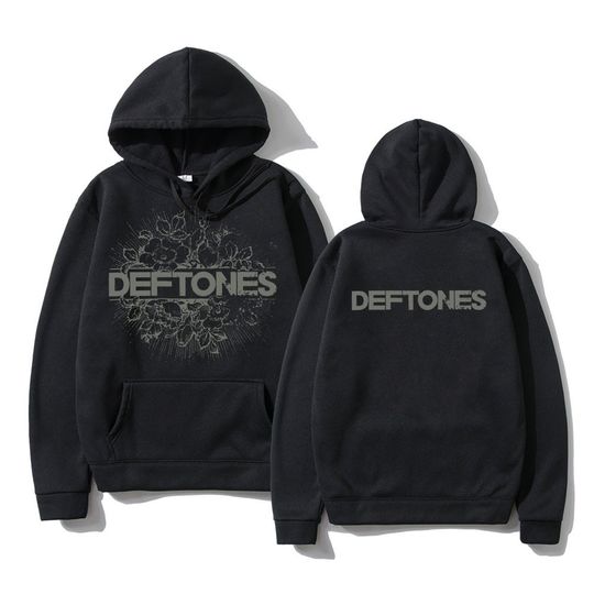 Rock Band Deftone Floral Burst Women Hoodies Double Side Printed Vintage