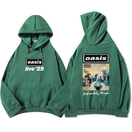 Discover Definitely Maybe Graphic Hoodies Oasis-s Band Live'25 Sweatshirts Heavy Mental Fashion Men Sudadera Streetwear Unisex Casual Top
