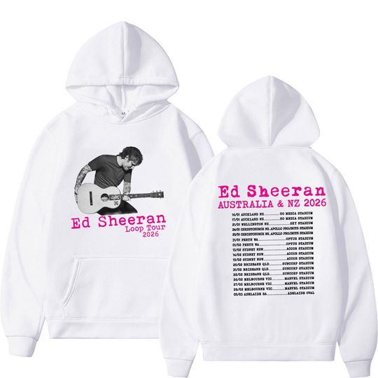 Discover Ed Shee Loop Tour 2026 Vintage Print Hoodie Men Women Harajuku Long-sleeved Pullover Casual  Autumn Winter Thick Sweatshirts