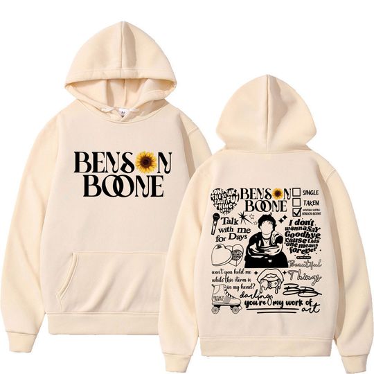 Discover Benson Boone American Heart Tour 2025 Hoodies Men Women Fashion Hip Hop Hooded Sweatshirts Fans Gift Oversized Vintage Pullovers