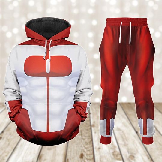 Discover Invincible Omni-Man Halloween Cosplay Hoodies Joggers, Nolan Grayson Costume, Dad Invincible, Superhero Comic Book Outfit For Men