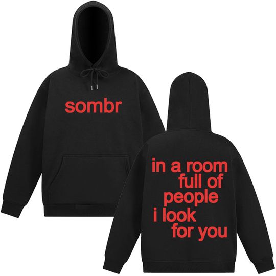 Discover Singer Sombr World Live Tour Concert 2025-2026 Graphic Hoodie Men Women Fashion Hip-hop Sweatshirt Long-sleeved Fleece Pullover