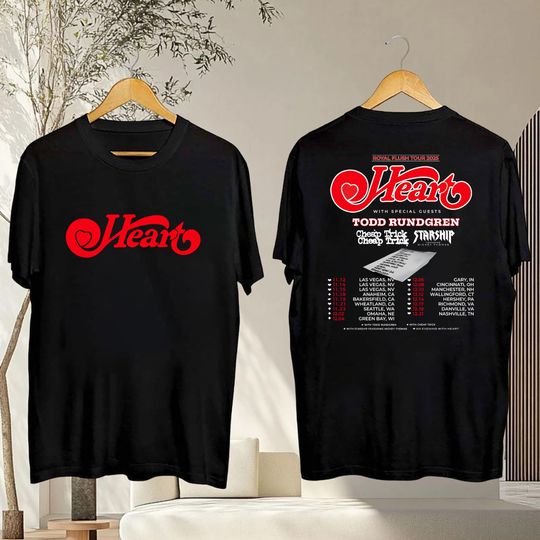 Discover 2025 Royal Plush Tour Heart Band Shirt, Rock Band Heart 2025 Tour Shirt, Heart Band Fan Gift, Heart Band Merch, Heart Band Graphic Shirt