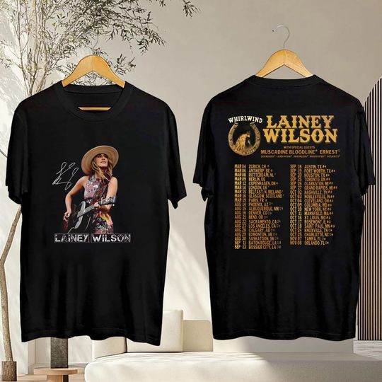 Discover 2025 Lainey Wilson Whirlwind World Tour Shirt, Lainey Wilson Country Music, Lainey Wilson Fan Gift, Lainey Wilson Merch, Lainey Wilson Shirt