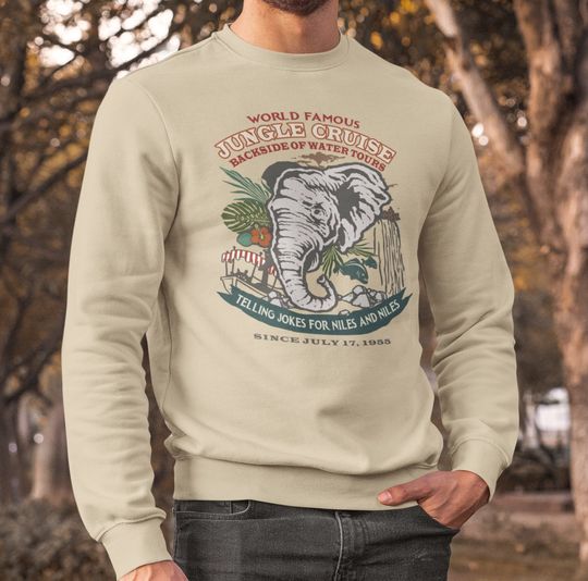 Jungle Cruise Sweatshirt for Disney Fans, Backside of Water Design, Disneyland and Disney World Gift