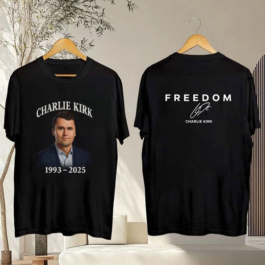 RIP Charlie Kirk Freedom Shirt, Memorial Charlie Kirk Shirt, 90s Vintage Charlie Kirk Shirt, Justice for Charlie Kirk Shirt, Patriotic Shirt