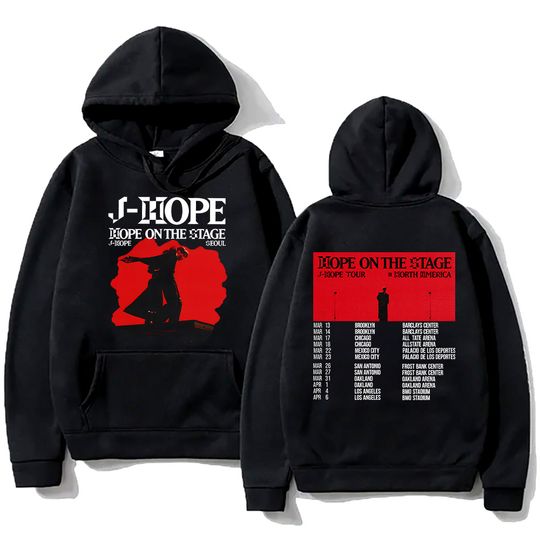 Discover Kpop J-Hope New Hoodies J-Hope Hope on The Stage Tour 2025 Sweatshirts Unisex Casual Clothing Hip Hop Fashion Aesthetic Pullover