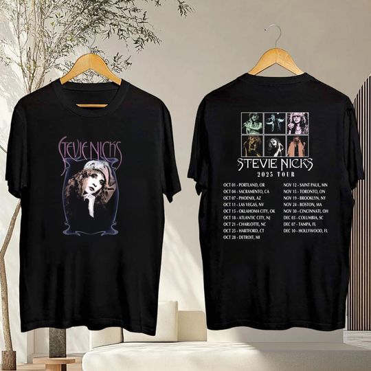 Discover Stevie Nicks Fan Shirt, Stevie Nicks Graphic Shirt, 2025 Live In Concert Stevie Nicks  T-Shirt, Stevie Nicks Shirt, Stevie Nicks Tour Merch