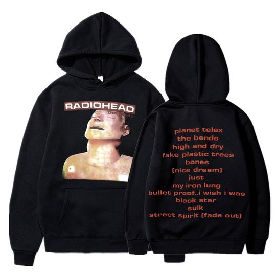 Vintage Rock Band Radiohead Hoodie Hip Hop Everything Music Album Print Harajuku Streetwear Oversize Hoodies Teens