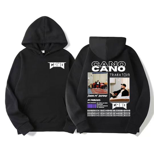 Rapper Cano Triana Tour Album 2025 Double Sided Hoodies Streetwear
