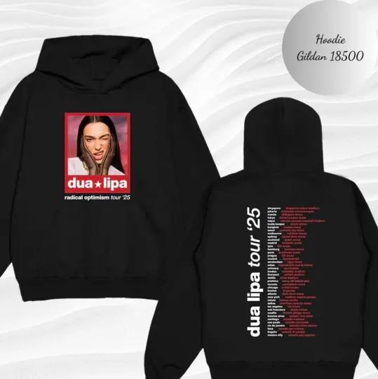 Discover Dua Lipa Photo Dated 2025 Tour Hoodie Collection 2025 Hoodie Shirt