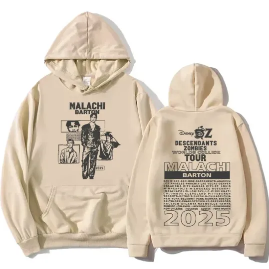 Discover Actor Malachi Barton Hoodies Zombies Worlds Collide Tour 2025 Hoodie