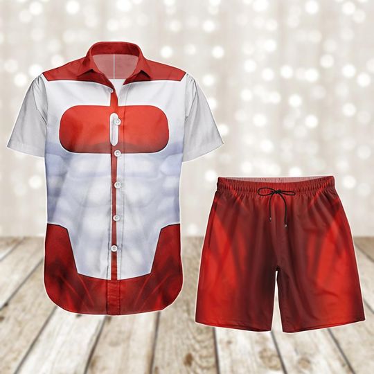 Discover Invincible Omni-Man Halloween Cosplay Button Shirt, Nolan Grayson Costume, Invincible Men Shirt, Superhero Outfits, Shorts For Men